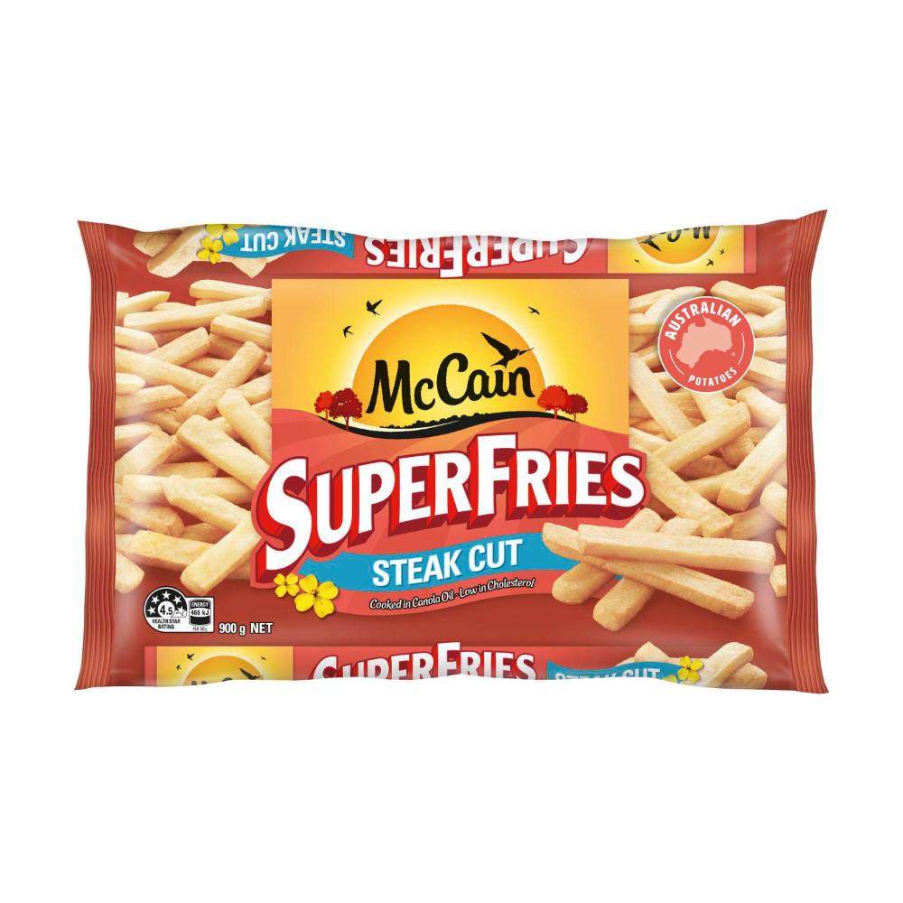 McCain Superfries Frozen Potato Chips Steak Cut | 900g