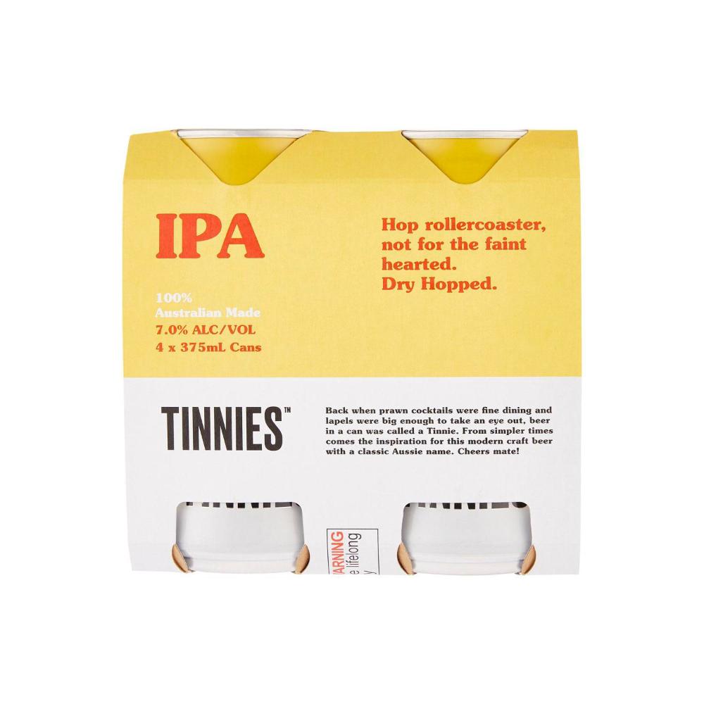 Buy Tinnies IPA Can 375mL 4 Pack Coles