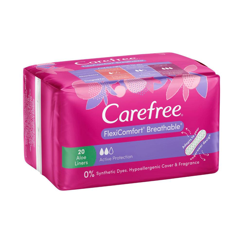 Buy Carefree Breathable Flexicomfort Scented Aloe Liner 20 pack | Coles