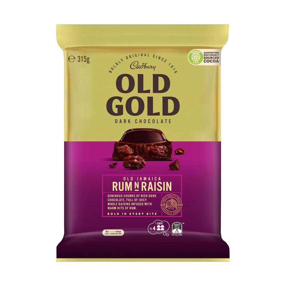 Colas Raisin Buy Cadbury Old Gold Rum And Raisin Dark Chocolate Large Block 315g | Coles