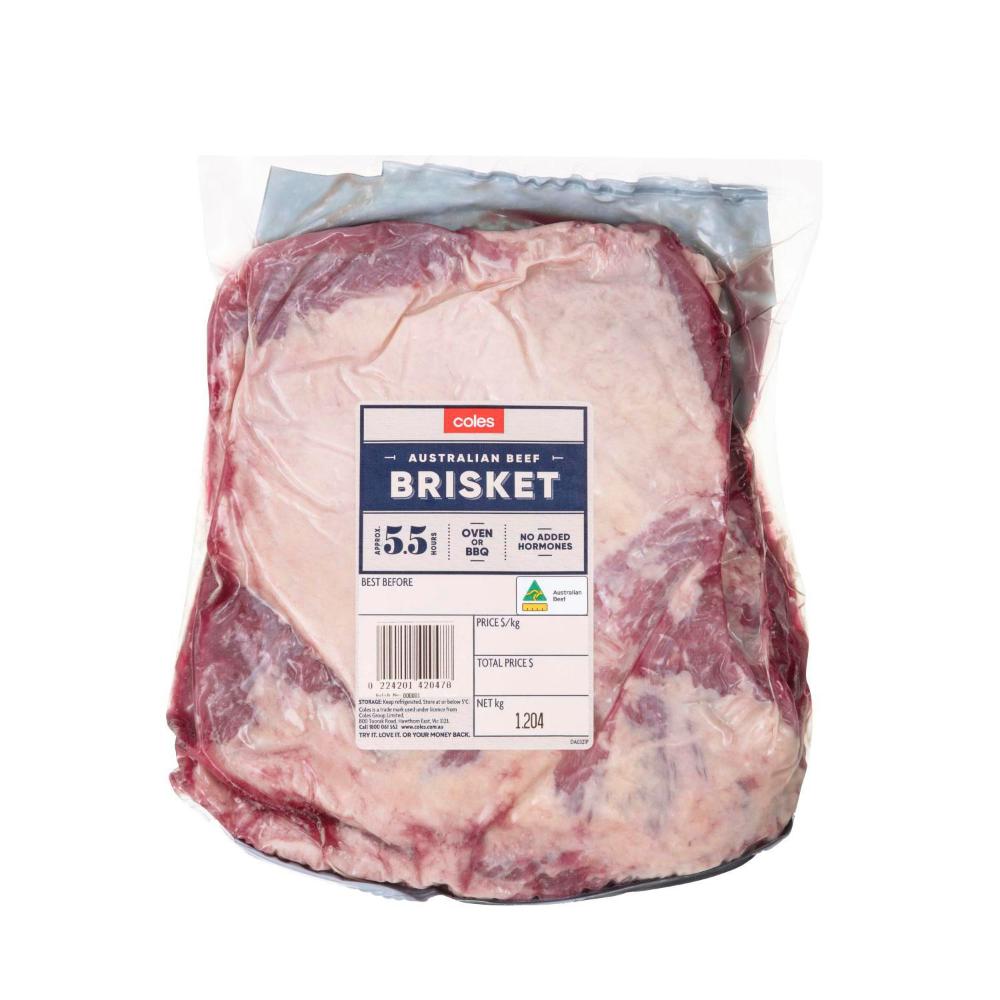 Buy Coles No Added Hormone Beef Brisket Point End Large Piece approx. 1.75kg Coles