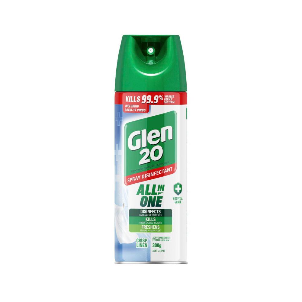 Buy Glen 20 Disinfectant Spray Crisp Linen 300g Coles