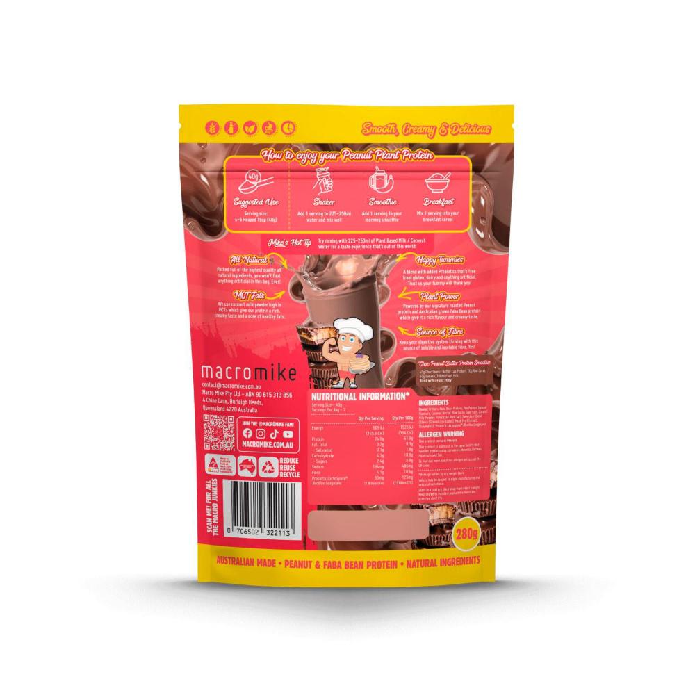 Buy Macro Mike Peanut Plant Protein Choc Peanut Butter Cup 280g | Coles