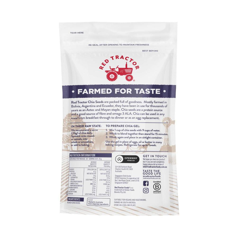 Red Tractor Black Chia Seeds | 600g