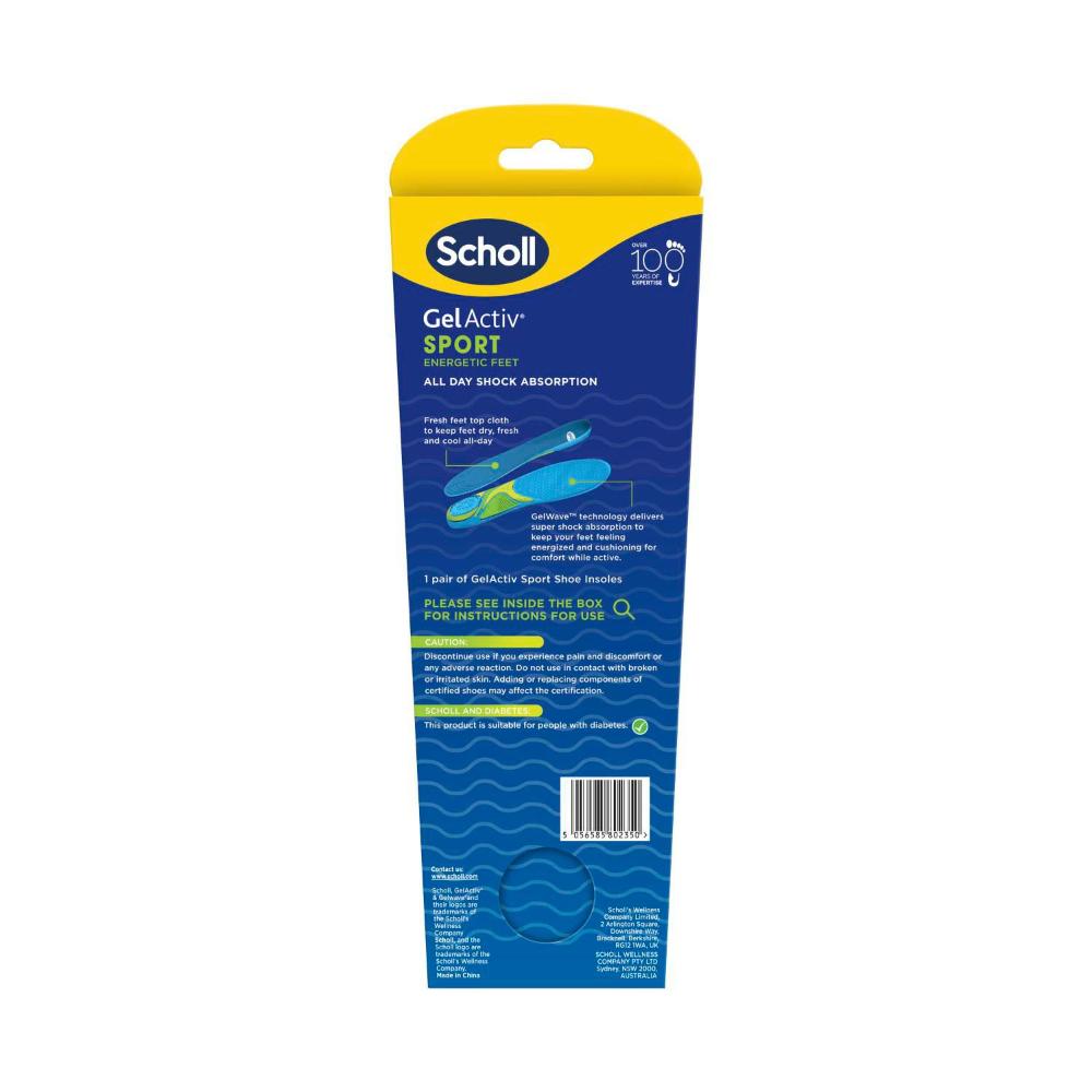 Buy Scholl Gel Activ Insole Sport Large pack Coles
