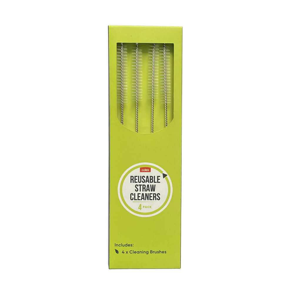 Buy Coles Reusable Straw Cleaners 4 pack Coles