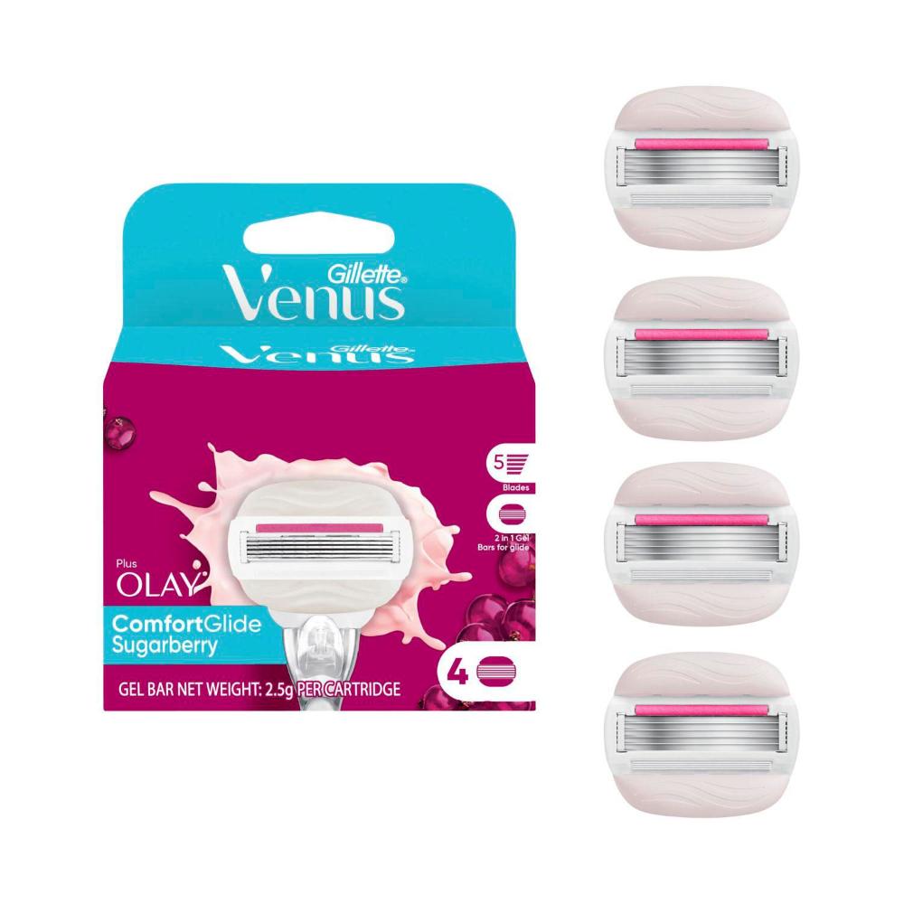 Buy Gillette Venus With Olay Comfortglide Sugarberry Wonen'S Razor Blade 4 pack Coles
