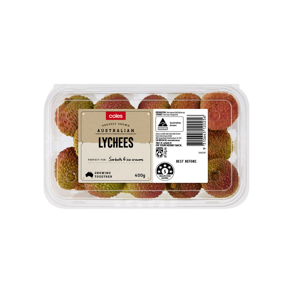 Buy Coles Lychees Prepack 400g Coles