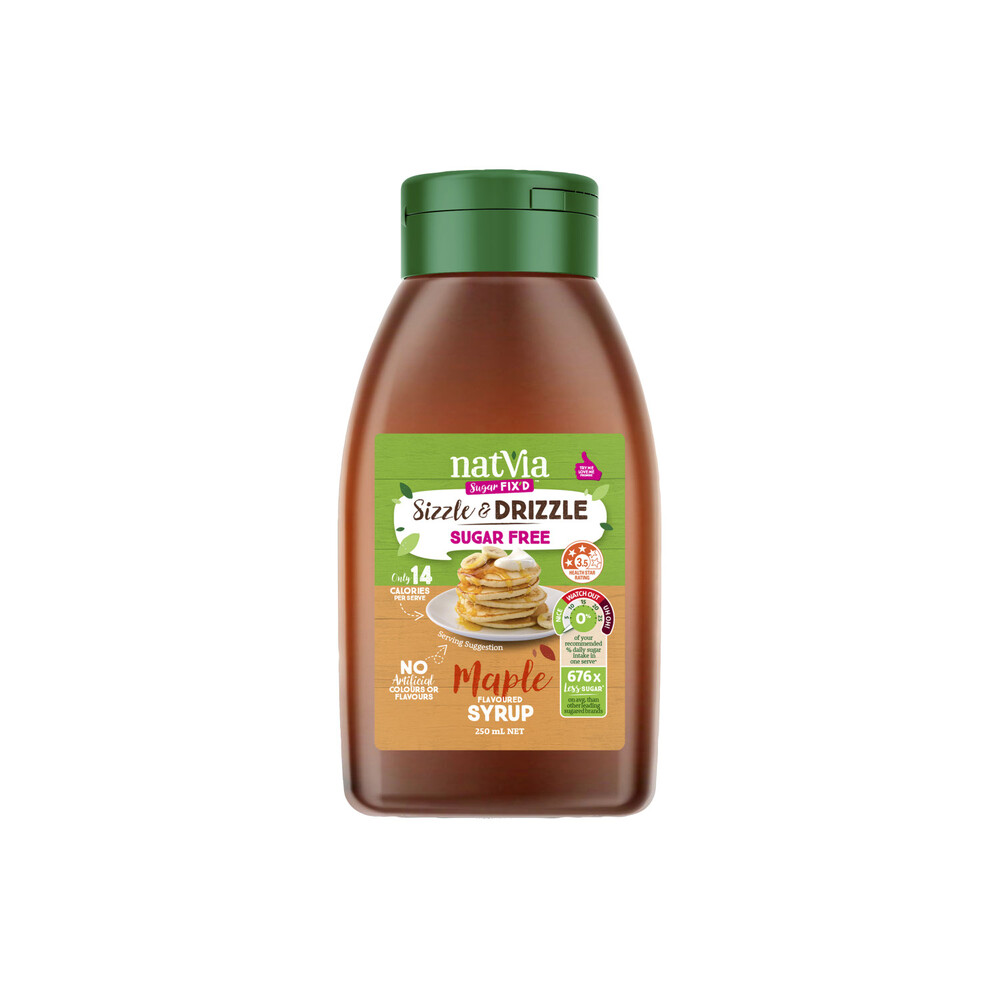 Buy Natvia No Added Sugar Maple Syrup 250mL Coles