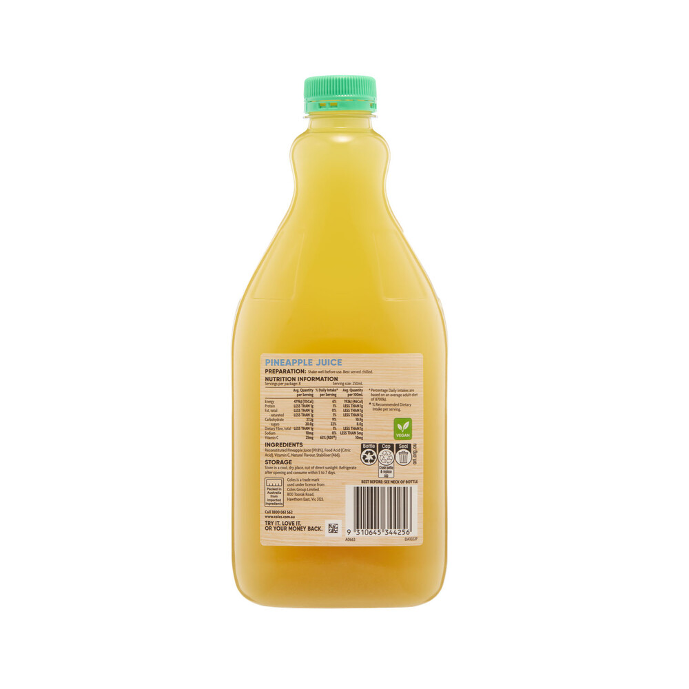 Buy Coles Juice Pineapple 2L Coles