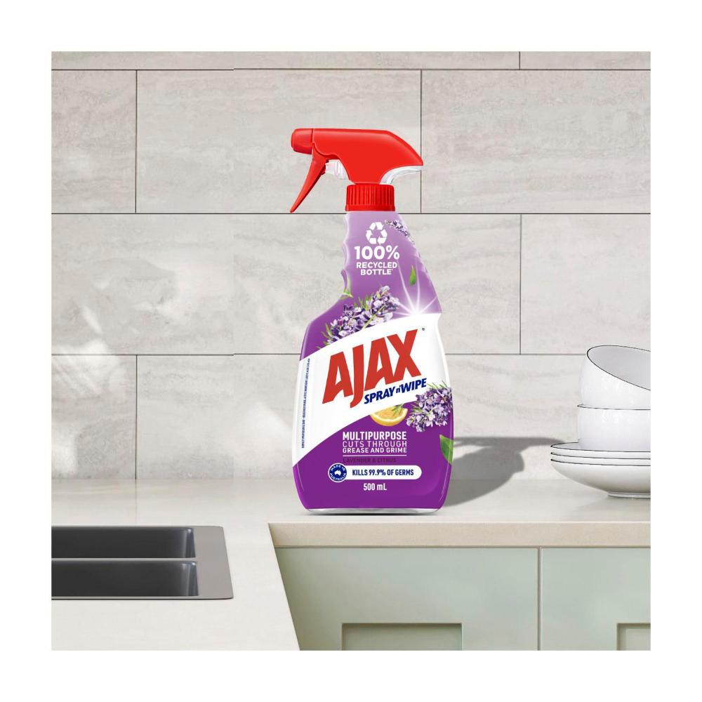 Ajax Spray N Wipe Lavender & Citrus Multi Purpose Cleaner Trigger Pack | 500mL