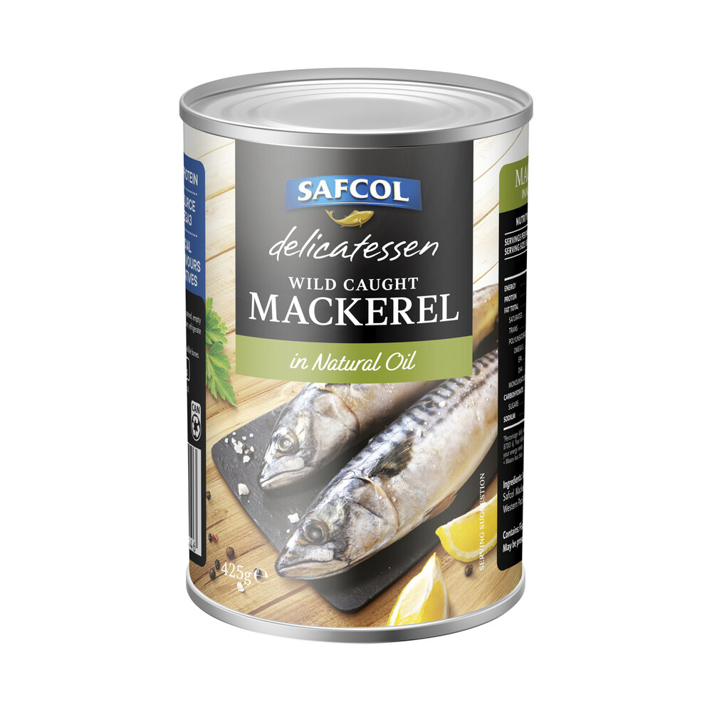 Buy Safcol Wild Caught Mackerel In Oil 425g Coles