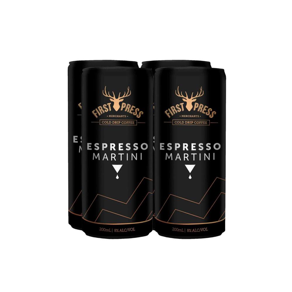 First Press Espresso Martini Can 200ml | 4 Pack