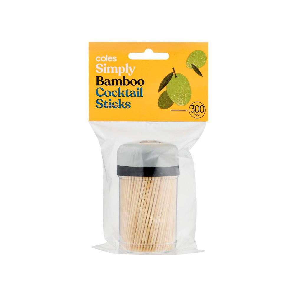 Buy Coles Bamboo Cocktail Sticks 300 pack Coles