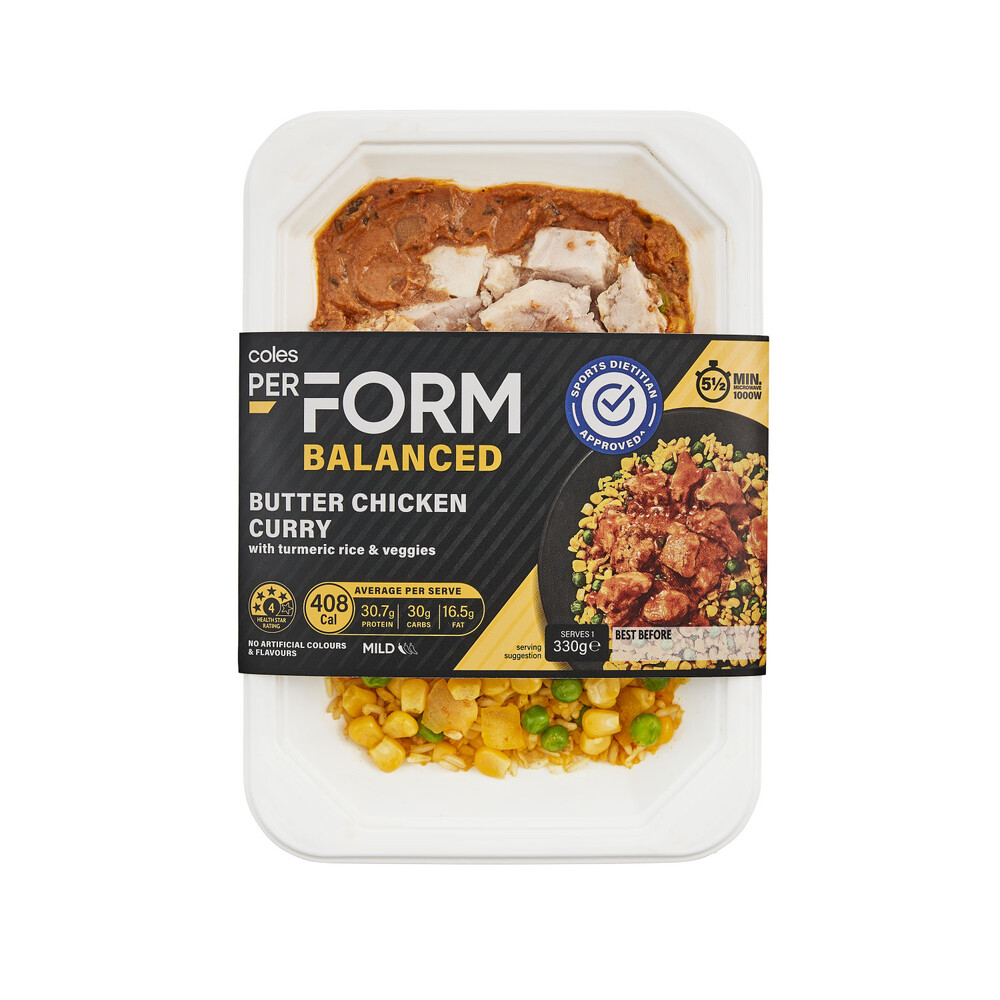 Buy Coles Perform Butter Chicken Curry 330g Coles