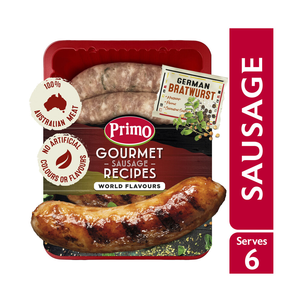 Buy Primo Gourmet World Flavours German Bratwurst Sausage 450g Coles