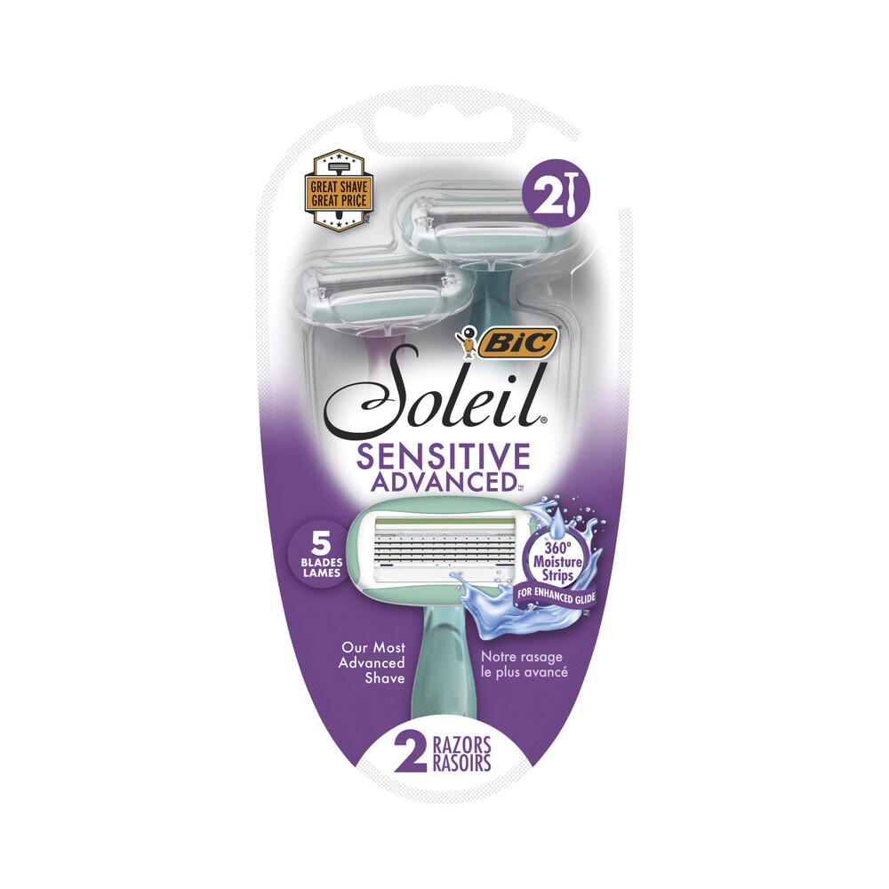Buy Bic Soleil Sensitive Advance Razor 2 pack | Coles