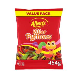 Buy Allen's Lollies Large Value Bag Killer Pythons 454g | Coles