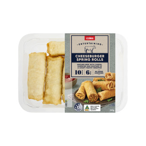 Calories In Coles Entertaining Cheeseburger Spring Rolls Calorie Counter Australia