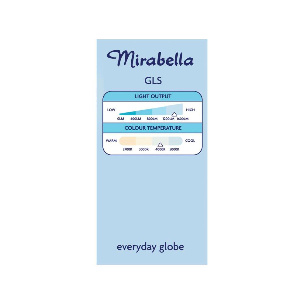 Mirabella Led Gls BC 14w 1400lum 4000k Cool White | 2 pack