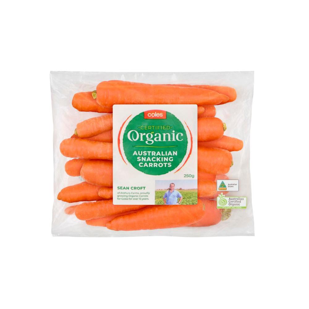 Buy Organic Organic Snacking Carrots 250g Coles