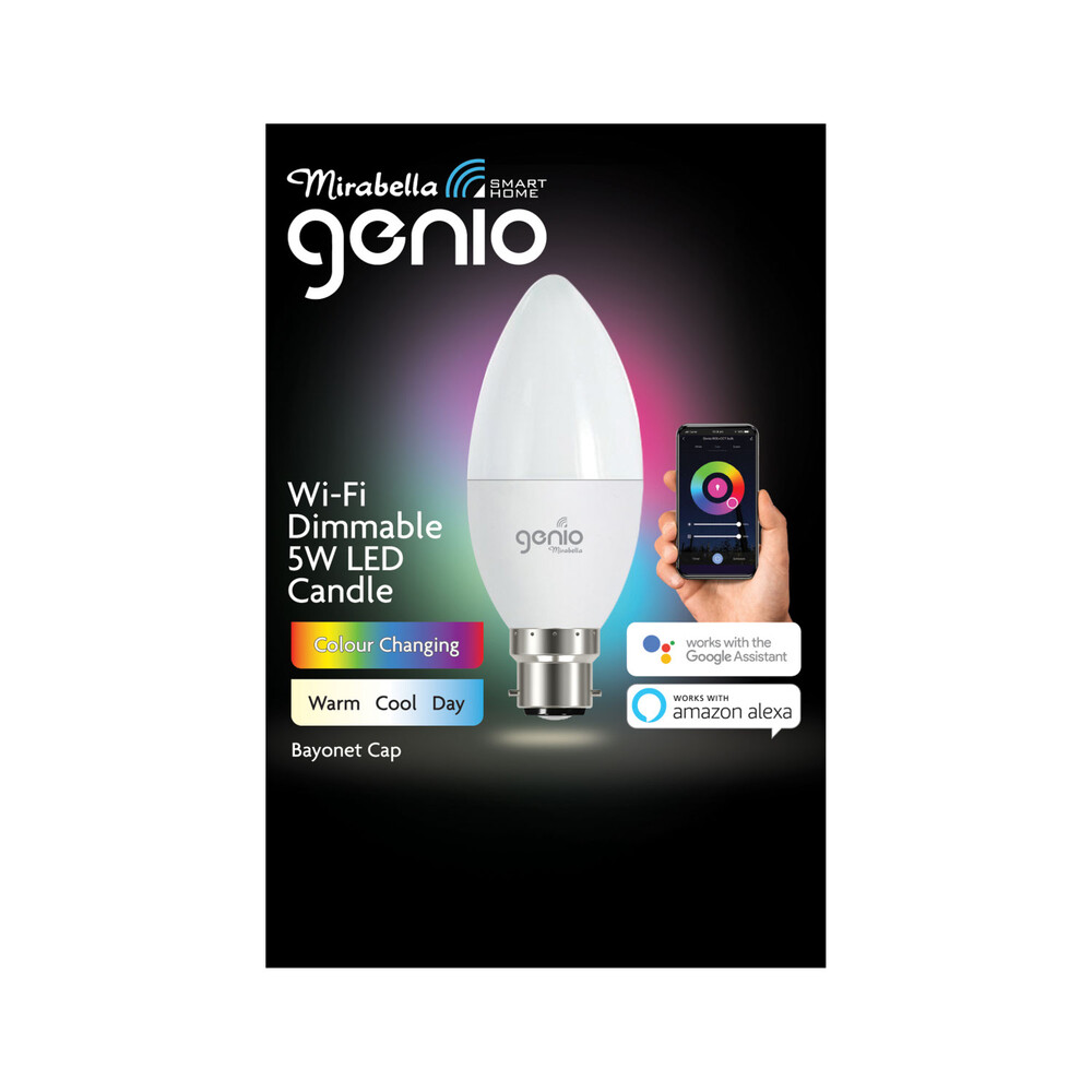 Buy Mirabella Genio Candle Wifi BC 5W 470LM 2700K6500K 1 pack Coles