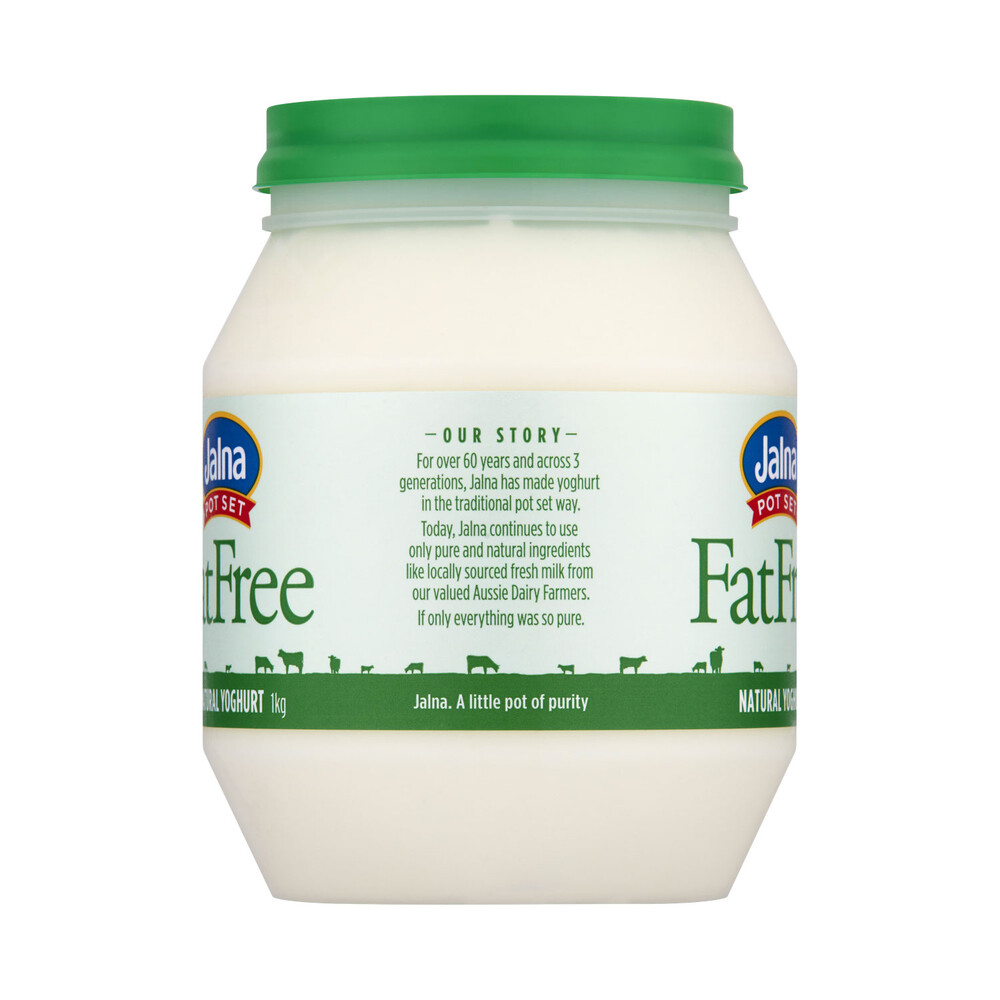 Jalna Pot Set Fat Free Natural Yoghurt | 1kg