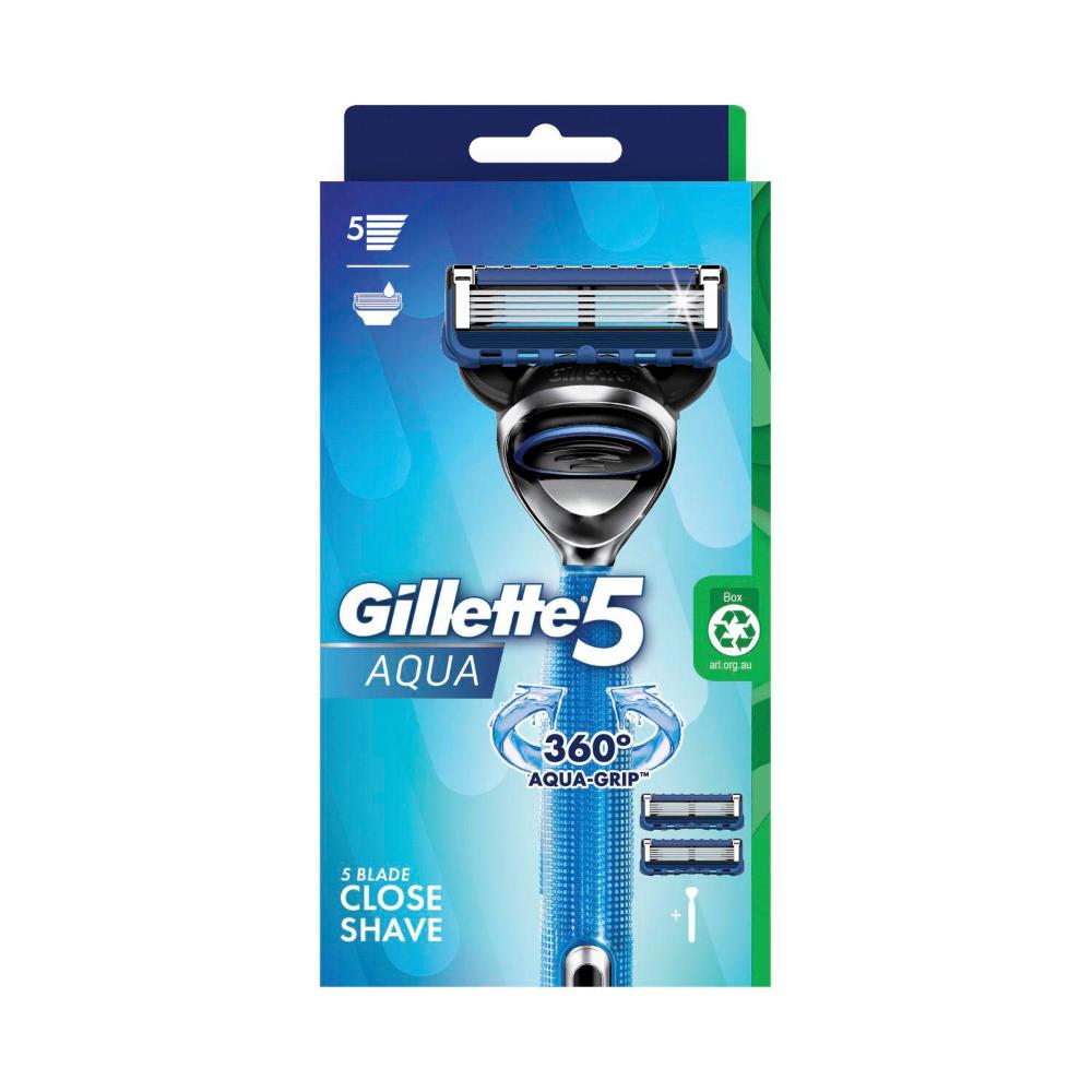 Buy Gillette Aqua 5 Razor 2 Up 1 pack Coles