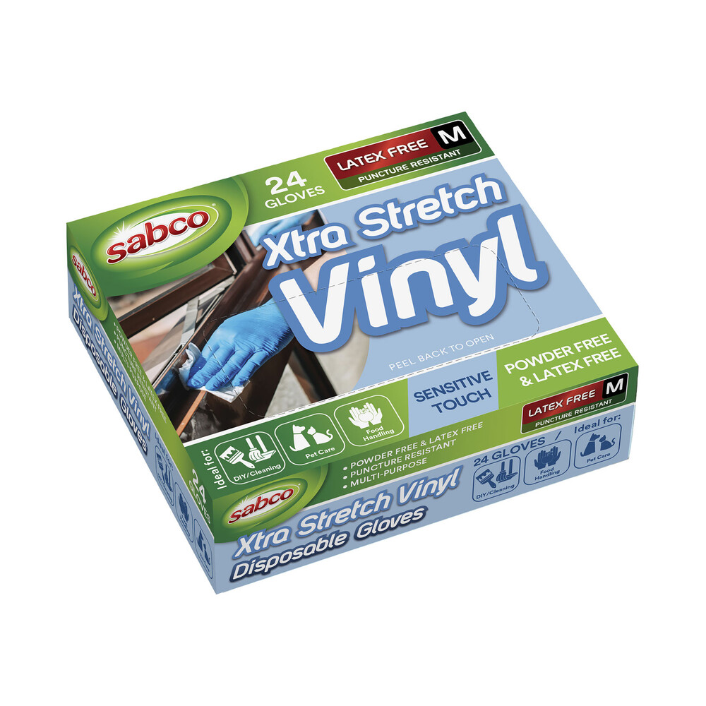 Buy Sabco Xtra Stretch Disposable Gloves Medium 24 pack Coles