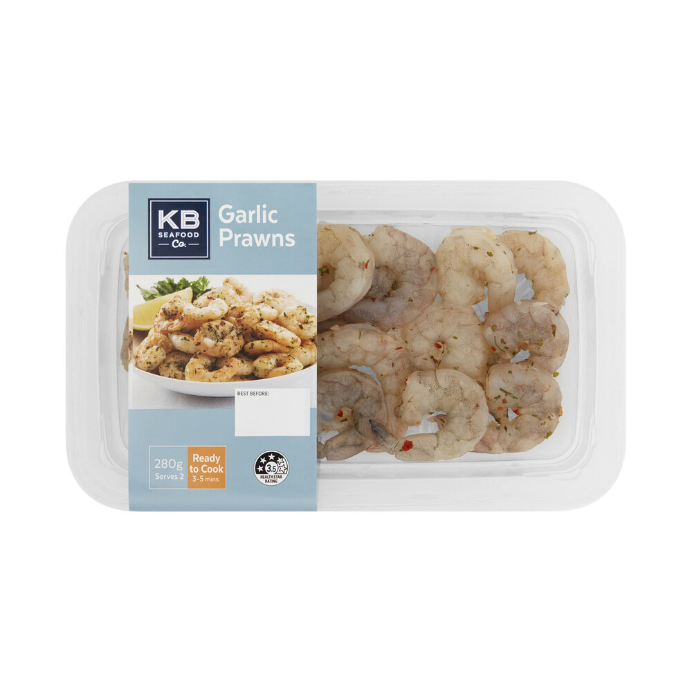 Buy KB's Garlic Prawns 280g Coles