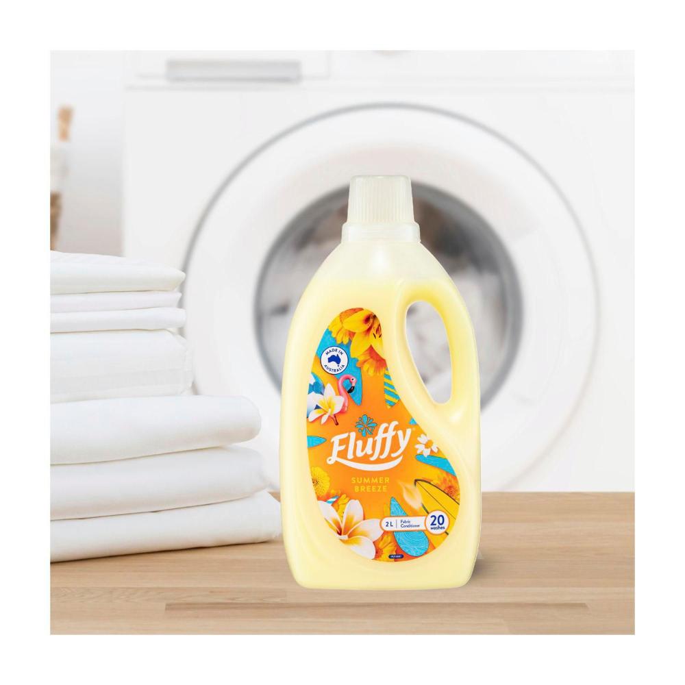 Fluffy Regular Liquid Fabric Softener Conditioner Summer Breeze | 2L