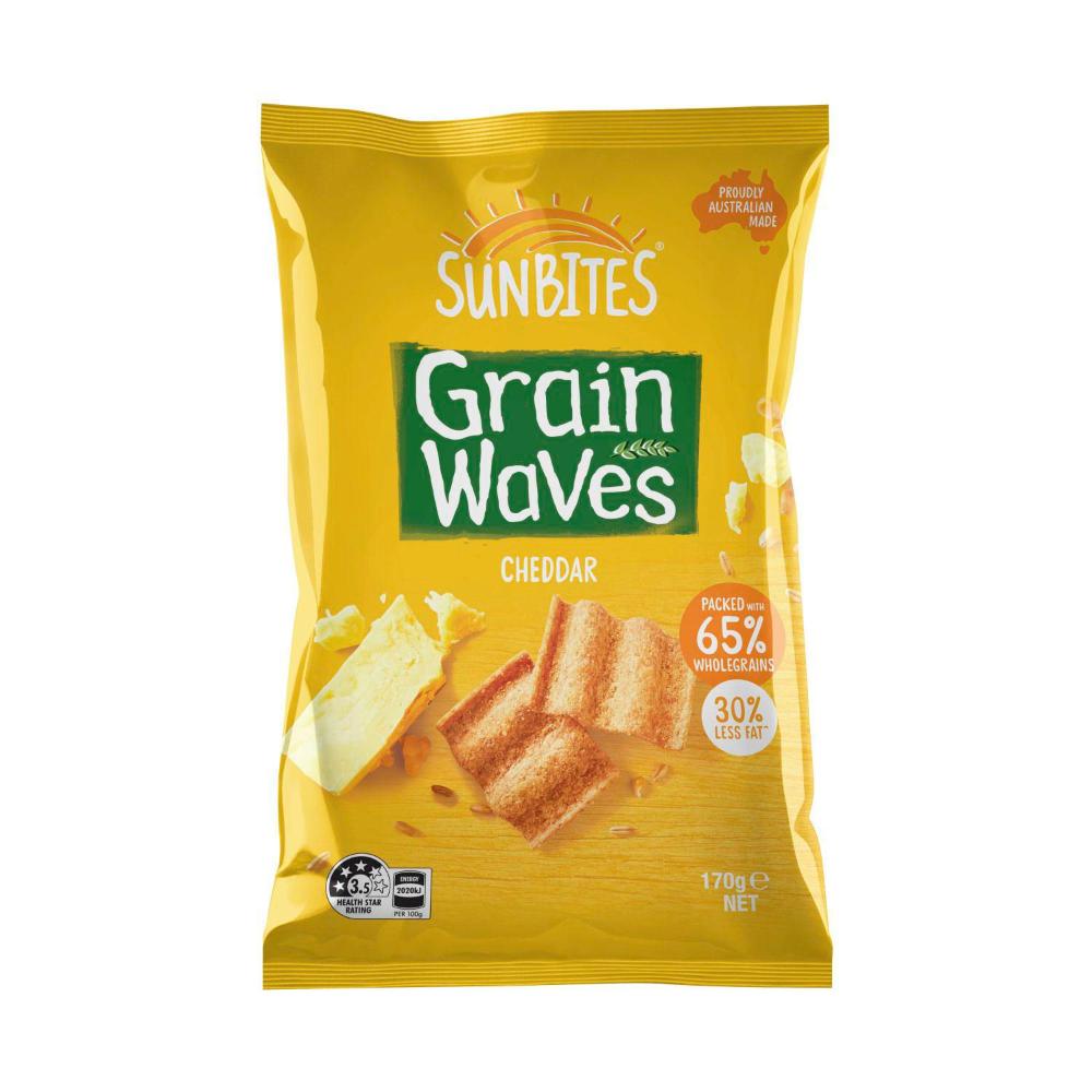 Sunbites Grain Waves Wholegrain Chips Cheddar | 170g