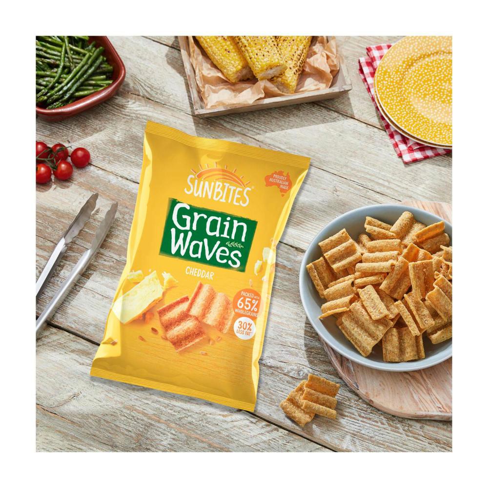 Buy Sunbites Grain Waves Wholegrain Chips Cheddar 170g | Coles