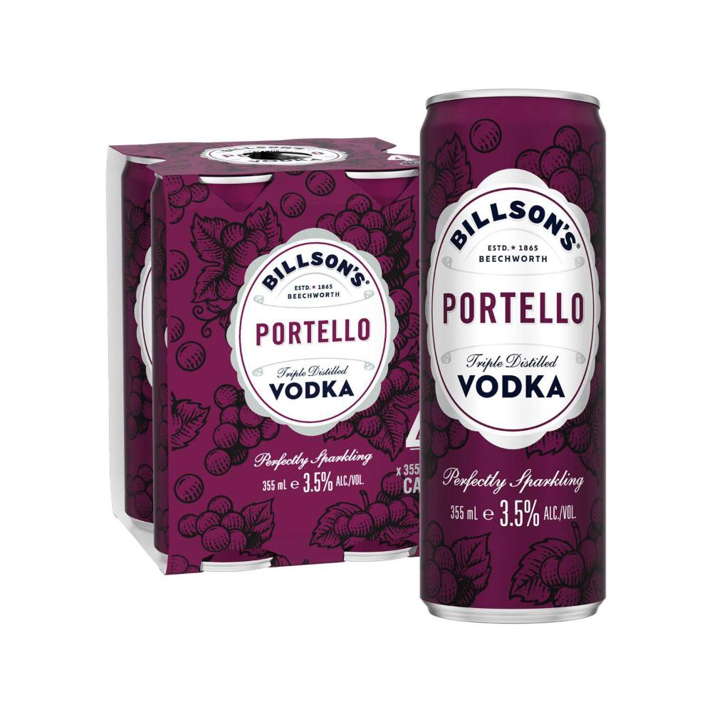Buy Billson's Portello Vodka Mixed Drink 355mL 4 Pack Coles