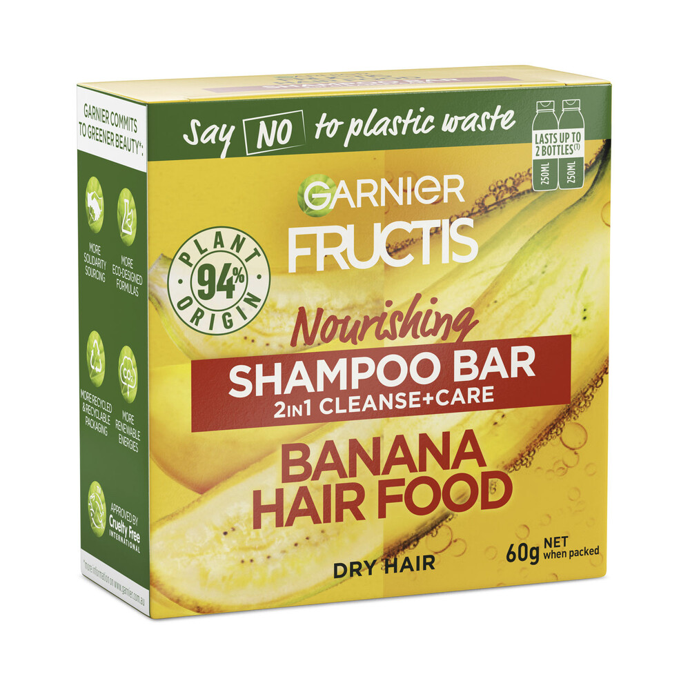 Buy Garnier Fructis Banana 2In1 Shampoo Bar 60g Coles