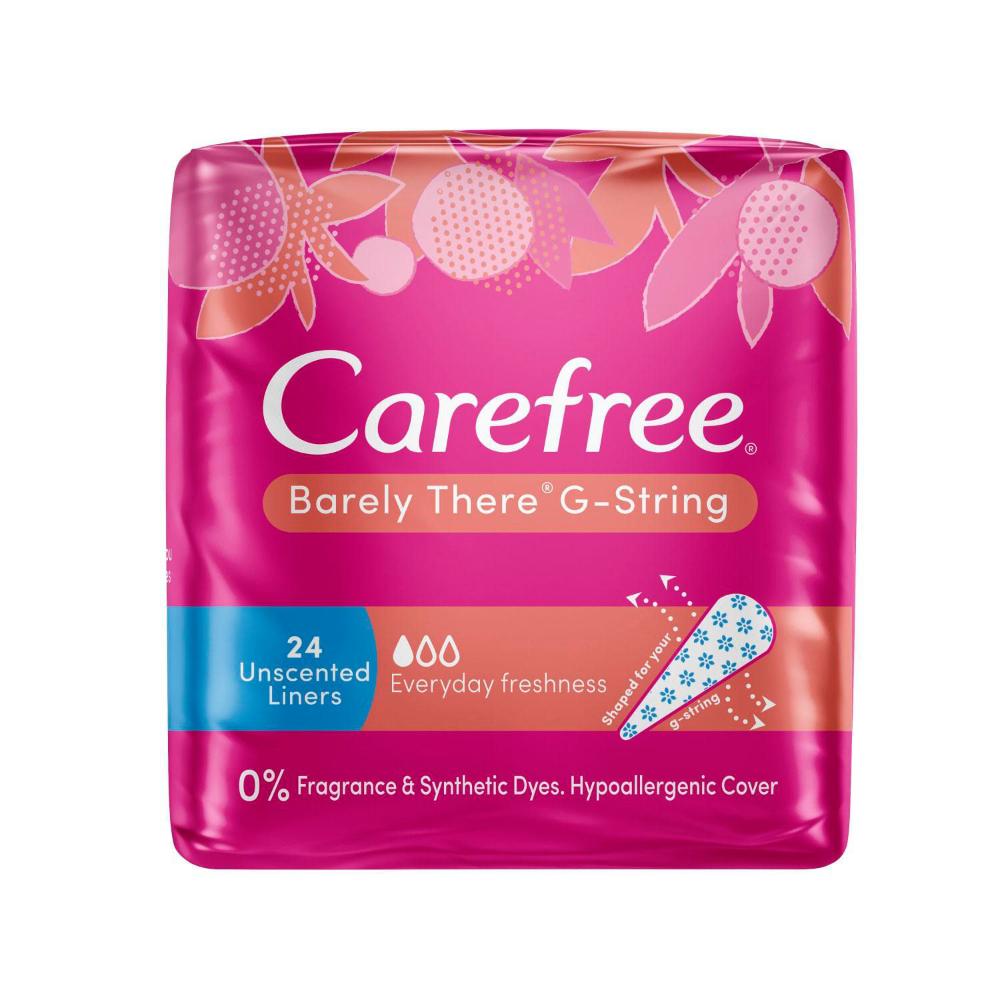 Buy Carefree Barely There GString Unscented Panty Liners 24 pack Coles