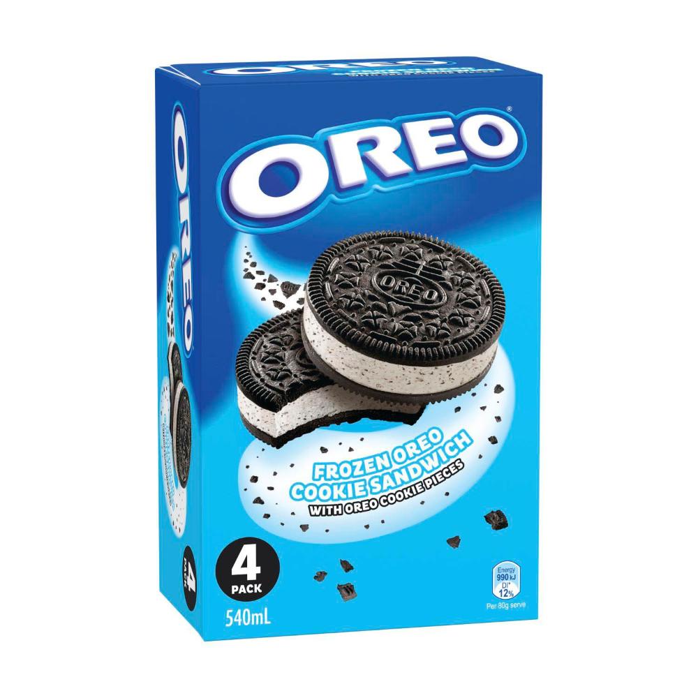 Buy Oreo Sandwich Ice Cream 4 Pack 540mL Coles