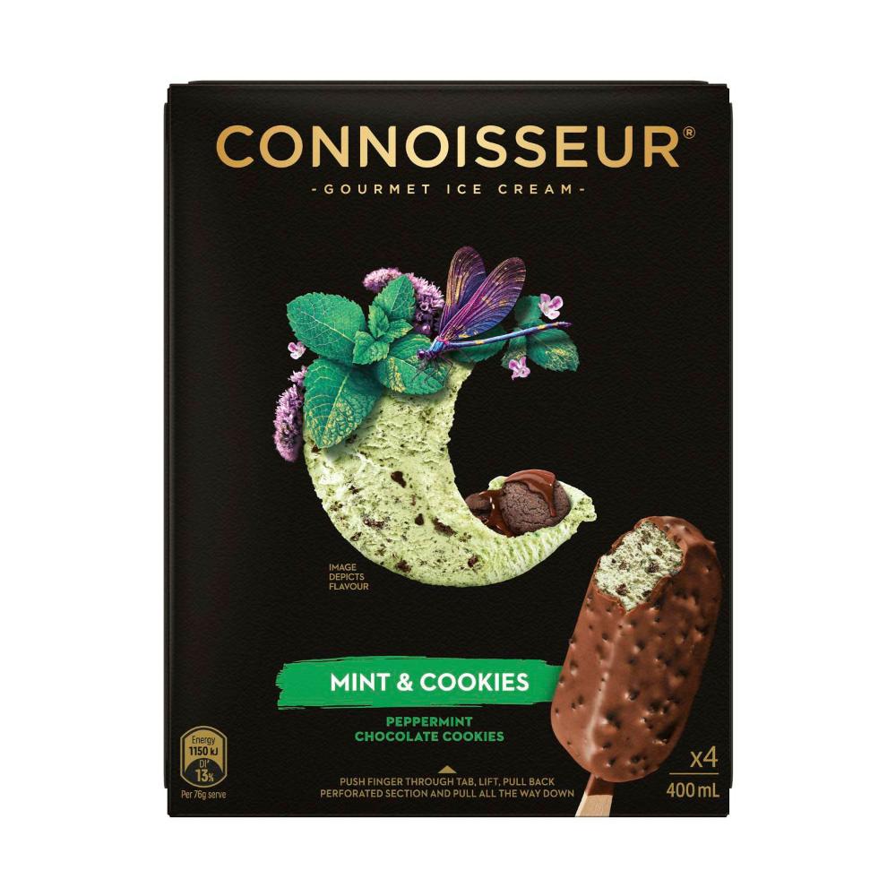 Connoisseur Mint & Cookies Ice Cream 4 Pack | 400mL