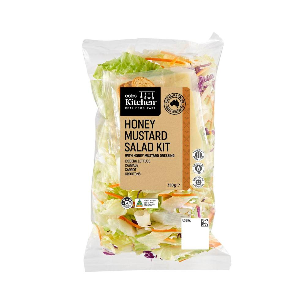 Buy Coles Kitchen Honey Mustard & Crouton Salad Kit 350g Coles