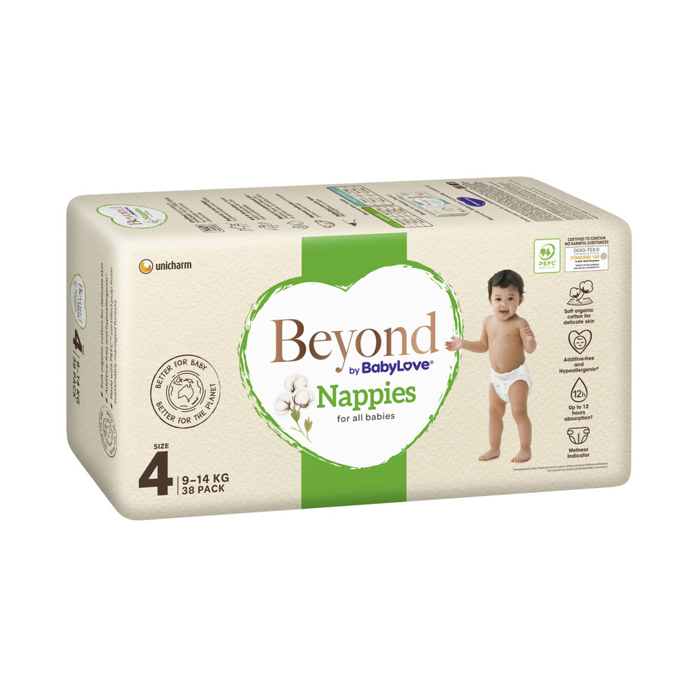 Buy Beyond By Babylove Nappies Size 4 (914Kg) 38 pack Coles