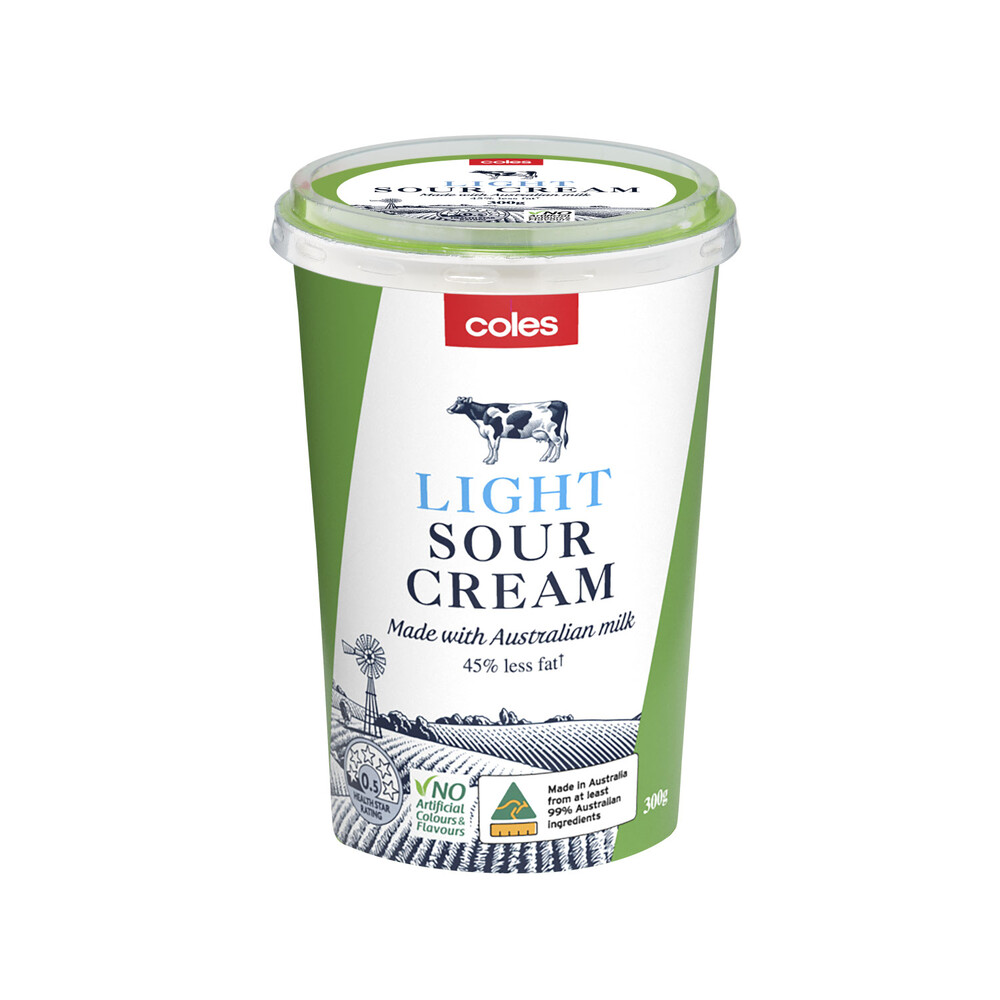 Coles Light Sour Cream | 300g