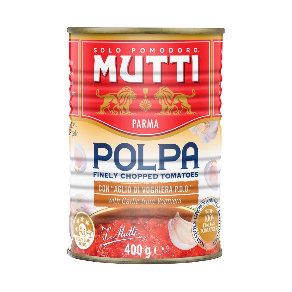 Buy Mutti Polpa Finely Chopped Tomatoes With Garlic 400g Coles