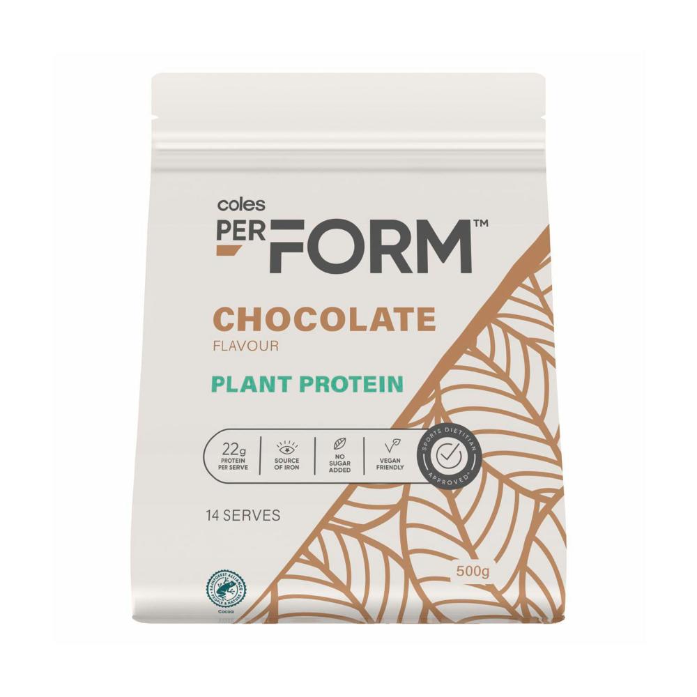 Buy Coles Perform Plant Protein Powder Chocolate 500g Coles