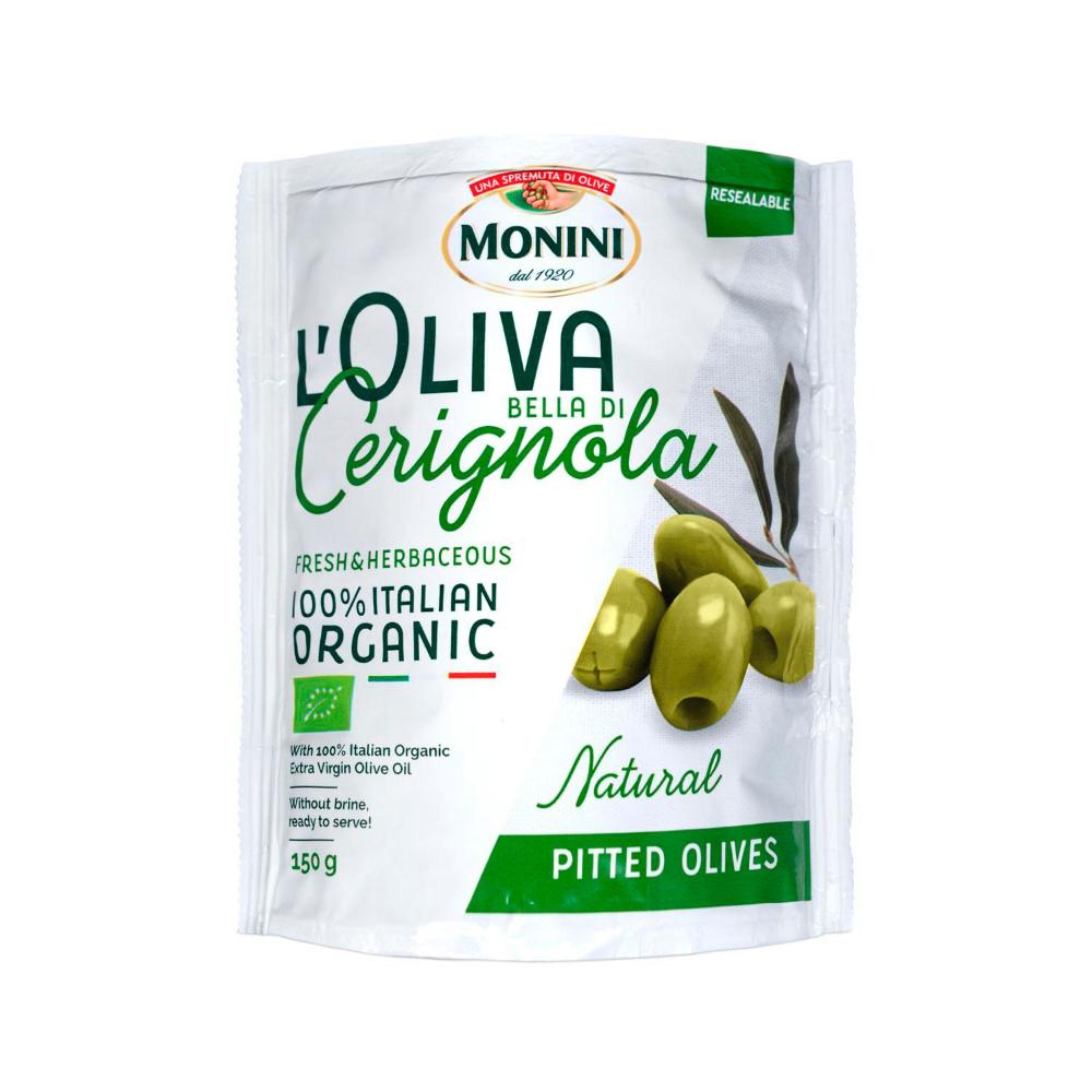 Monini Organic Olives Green Pitted Bella Di Cerignola | 150g