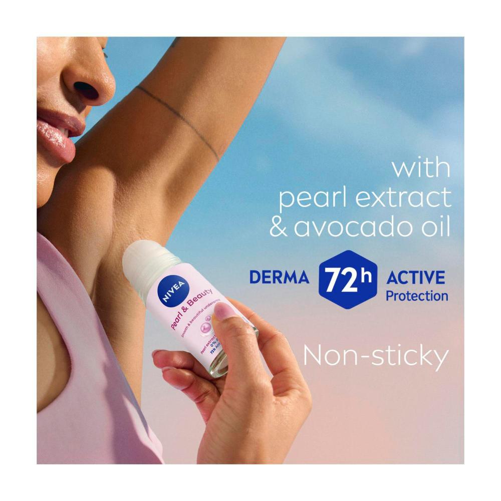 Buy Nivea Deo Roll On Female Pearl And Beauty 50mL Coles