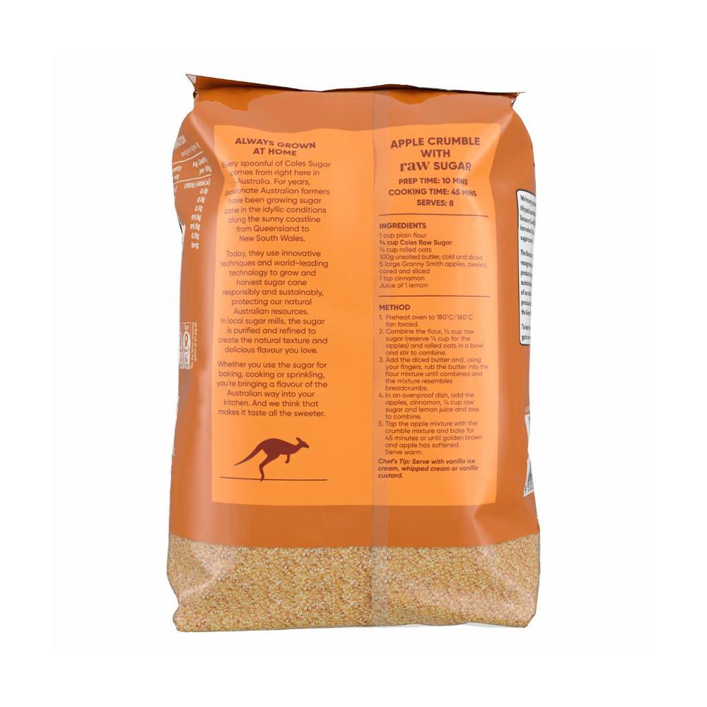 Coles Raw Sugar | 2 kg