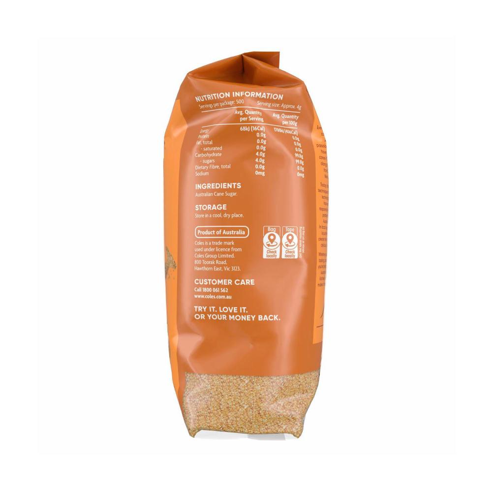 Coles Raw Sugar | 2 kg