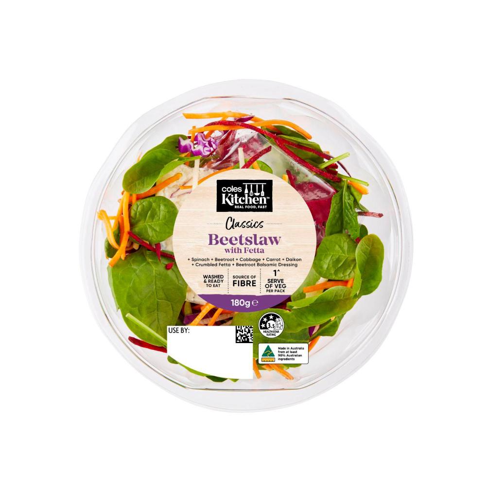Buy Coles Kitchen Beetslaw With Fetta Salad Bowl 180g Coles