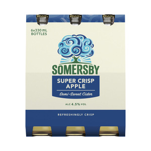 Somersby Super Crisp Apple Cider Bottle 330ml | Coles Online
