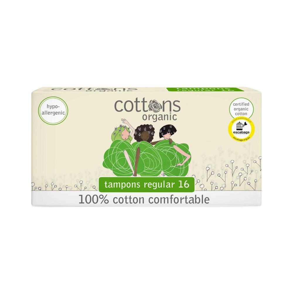 Buy Cottons Regular 100 Cotton Tampons 16 pack Coles